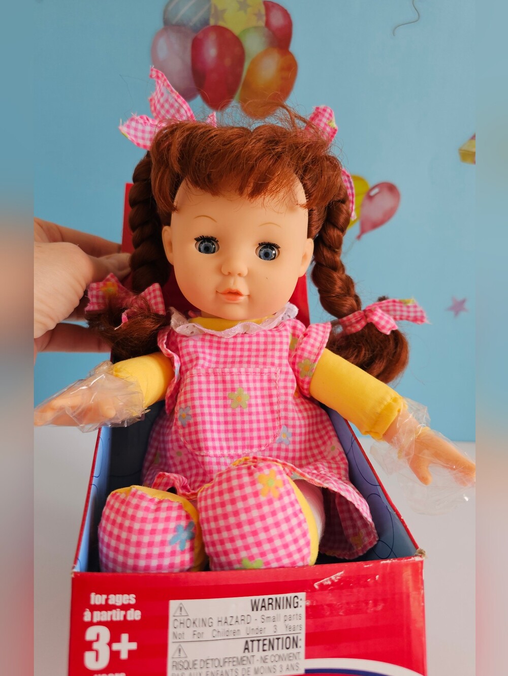 KidConnection Huggable 11" Doll, Brunette, Sleep Doll Eyes